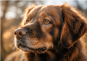 Hundeportrait im warmen Licht